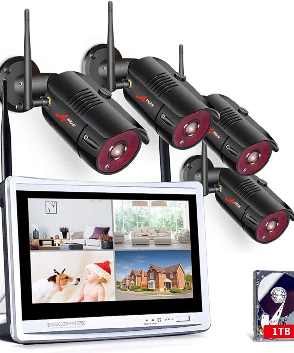 Night Owl Wired 16-CH 1TB DVR Security System with 8 Bullet 1080p FHD Cameras – Black/White